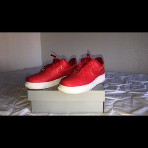 Red Nike Air Force ones